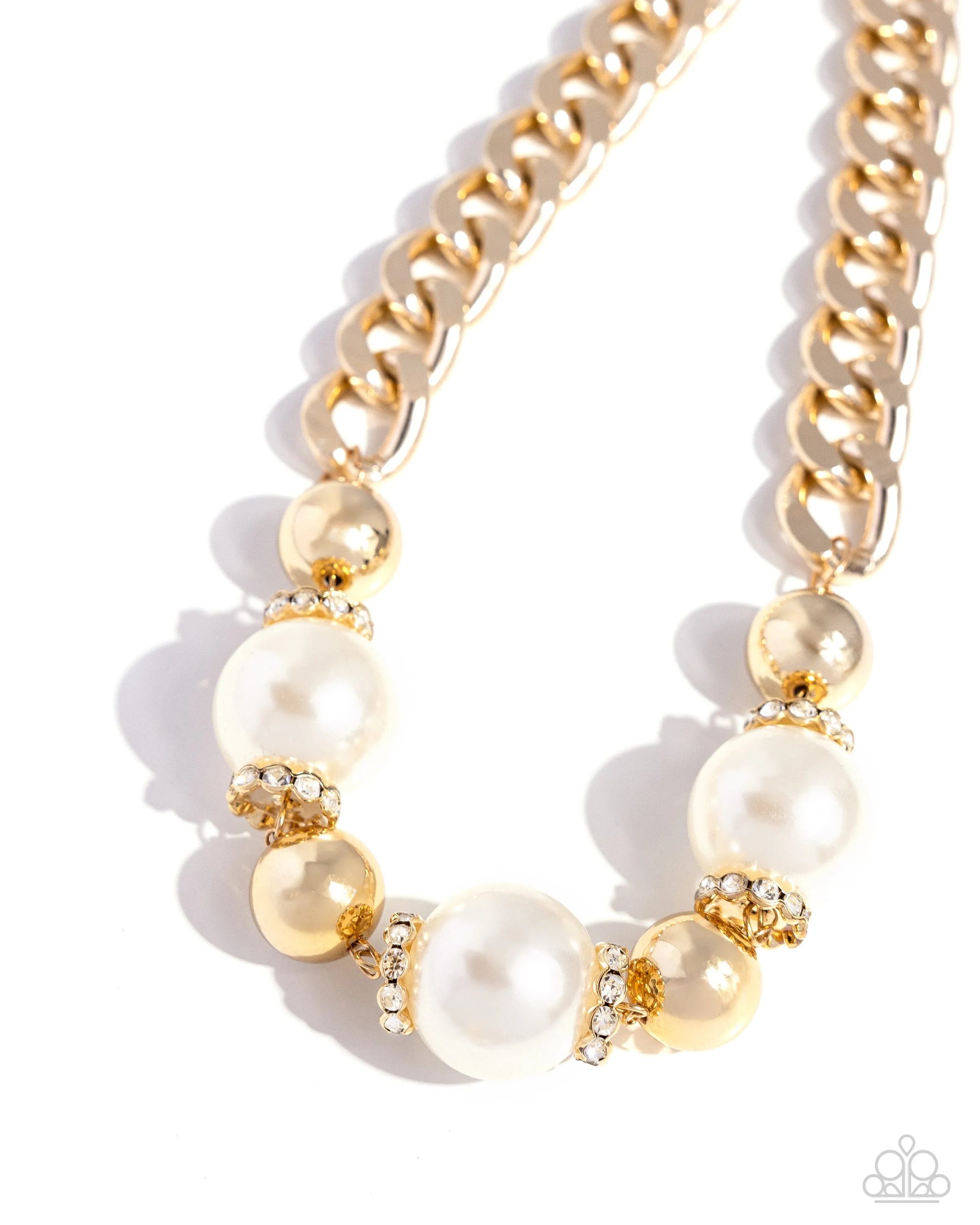 Necklaces Generously Glossy - Gold Pearl