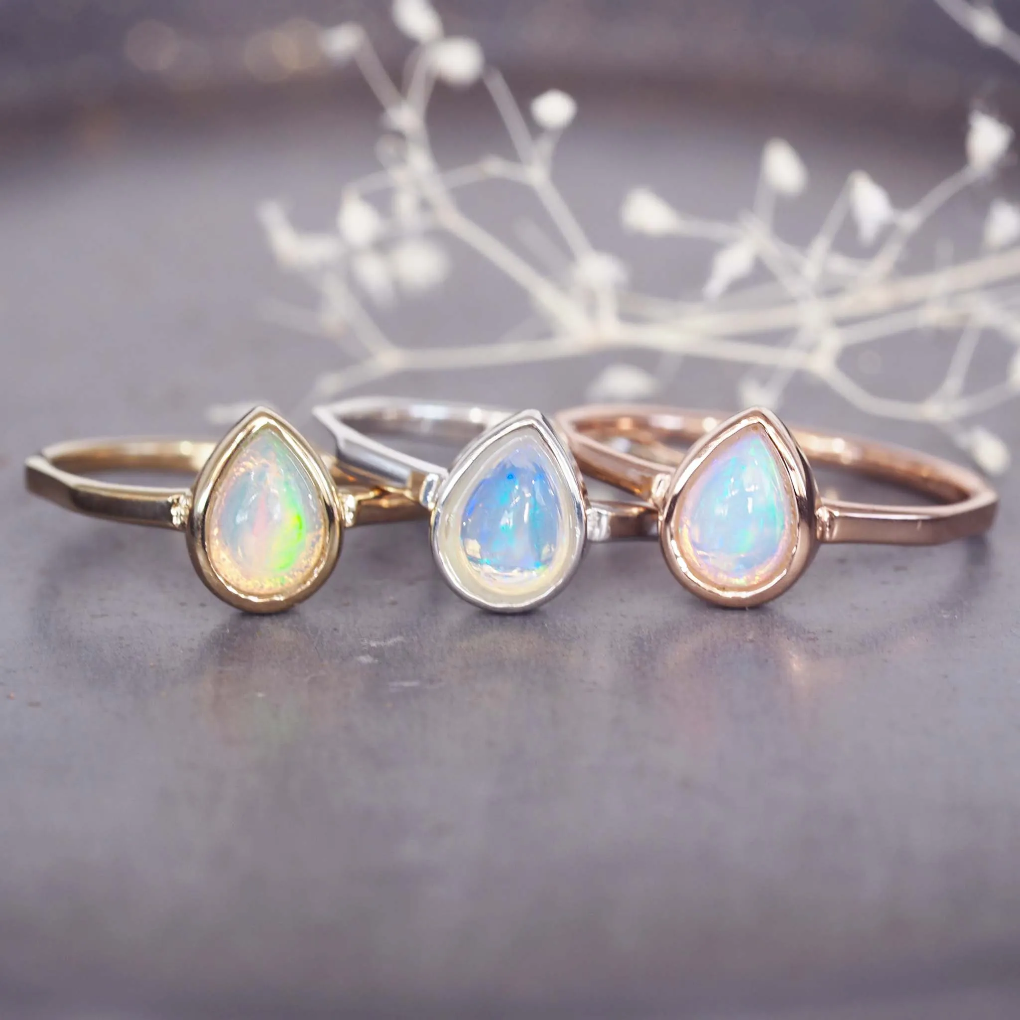 October Birthstone Ring - Opal