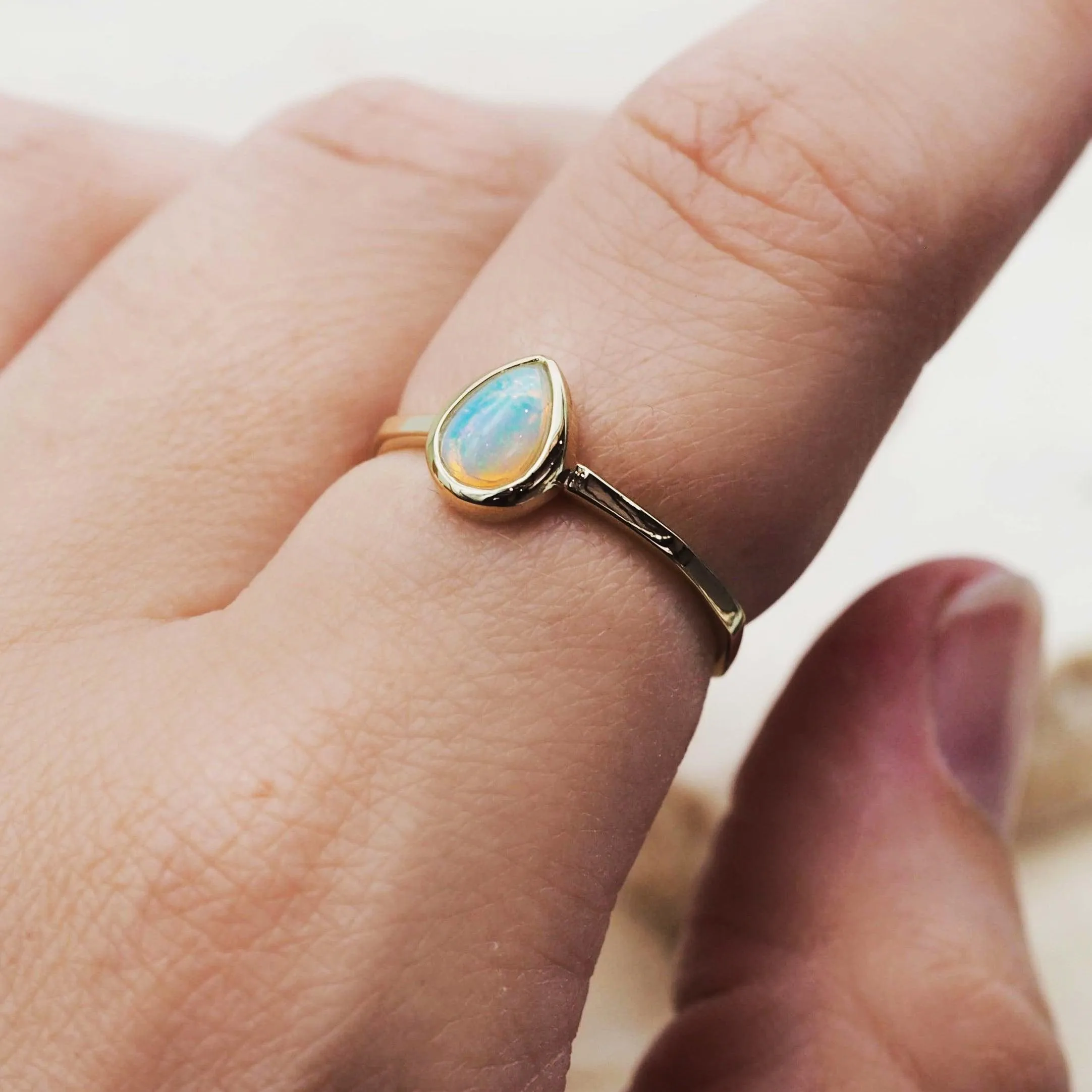 October Birthstone Ring - Opal