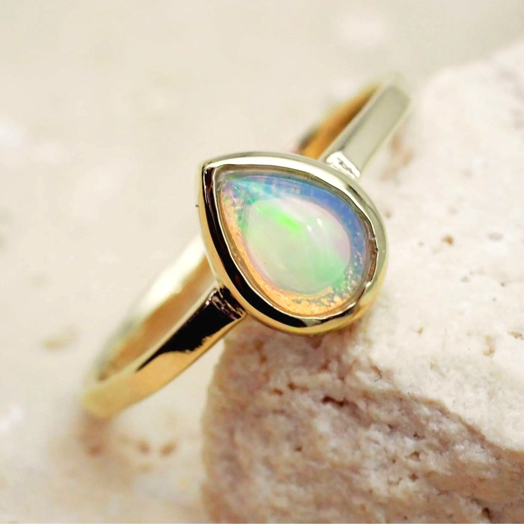 October Birthstone Ring - Opal