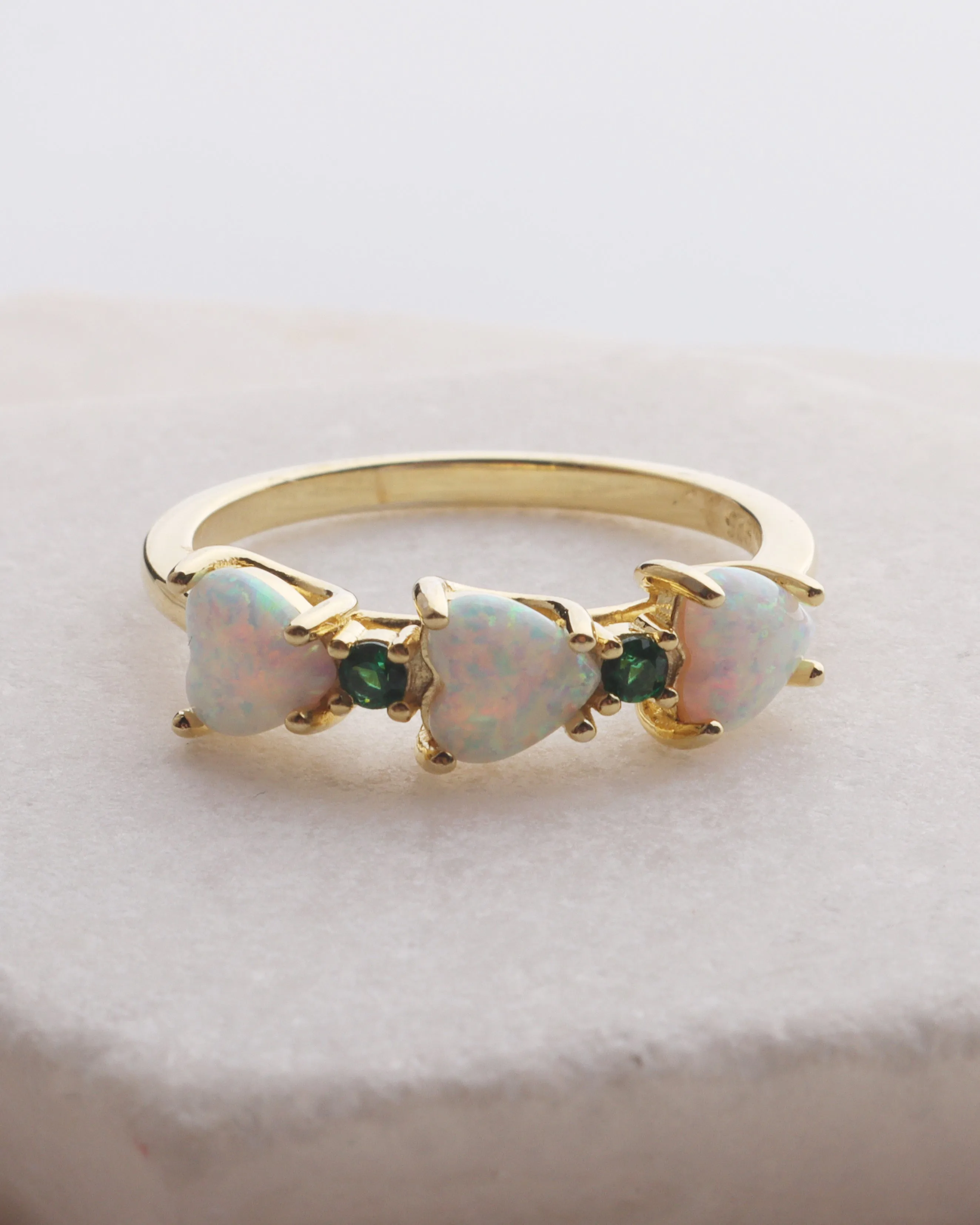 Opal Hearts Ring