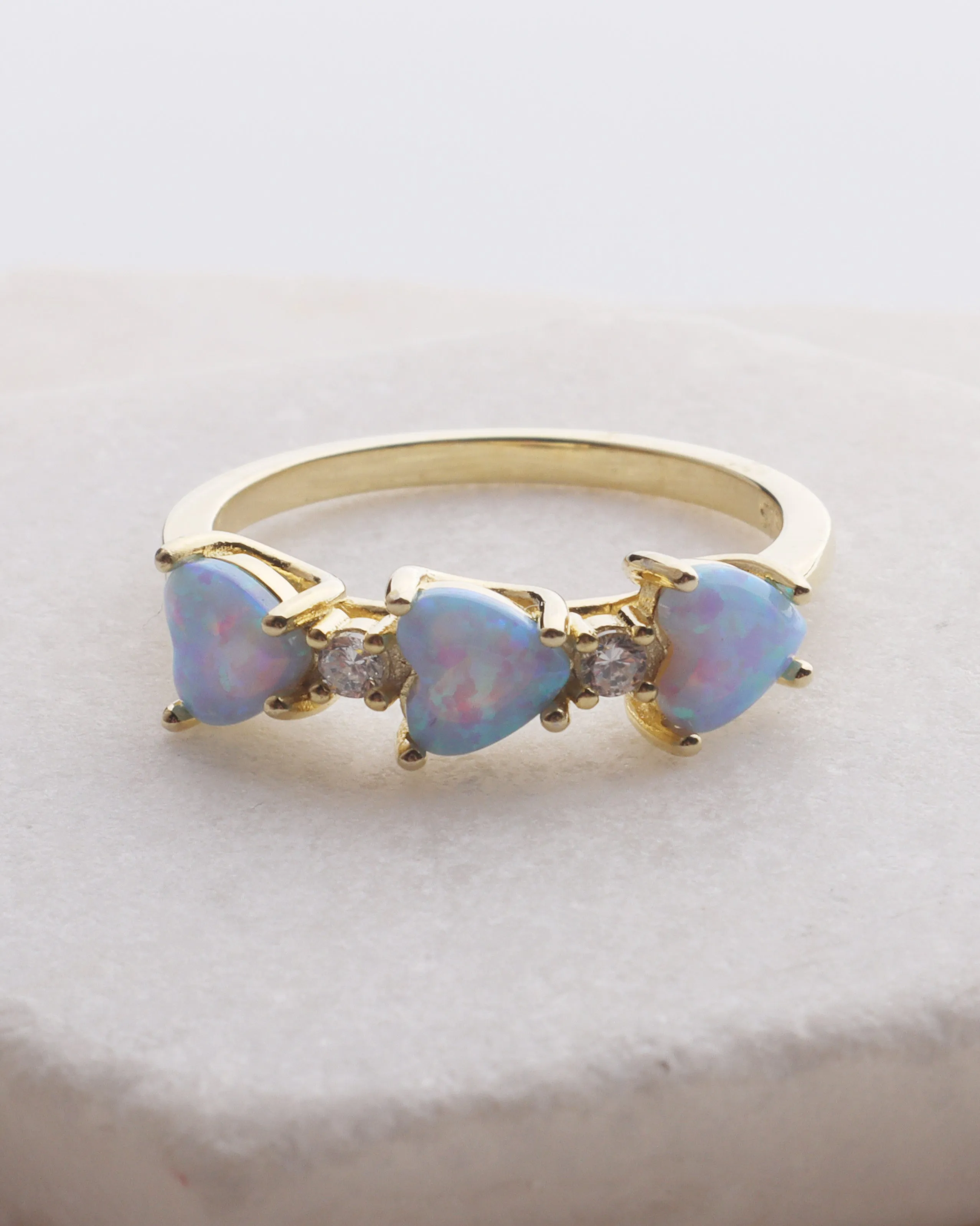 Opal Hearts Ring