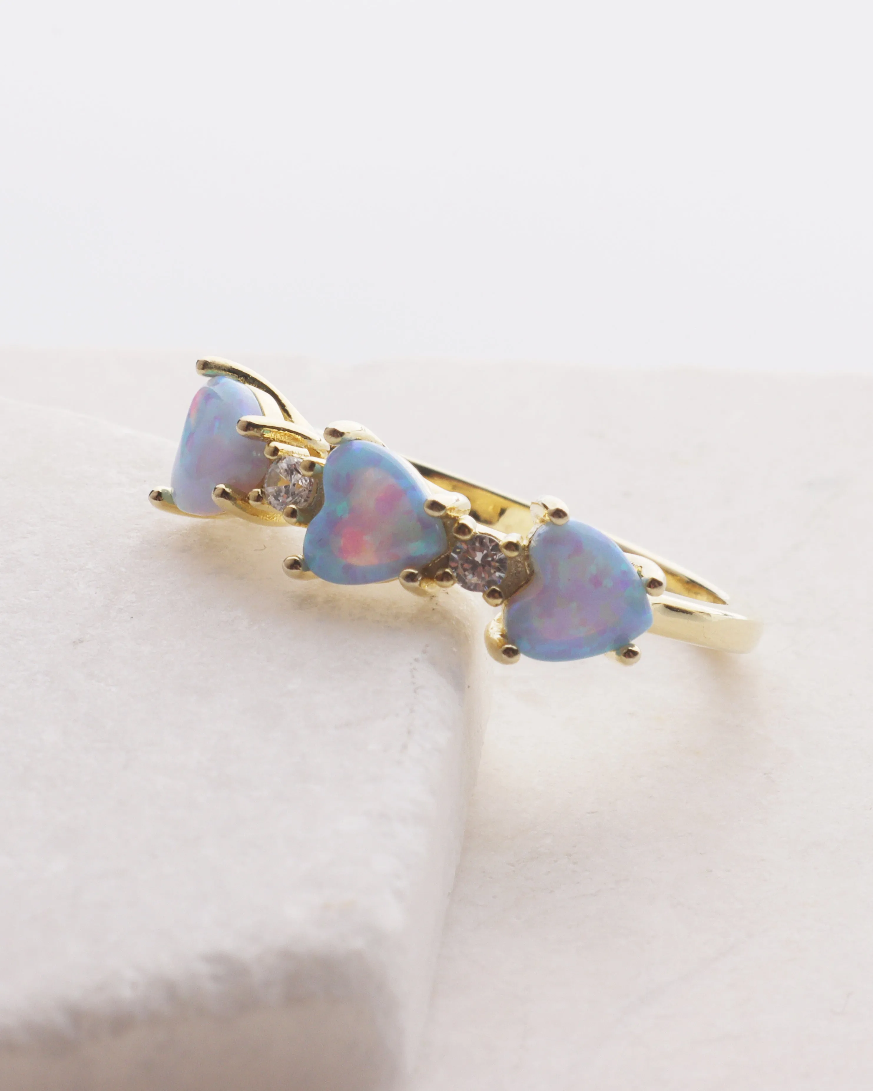 Opal Hearts Ring