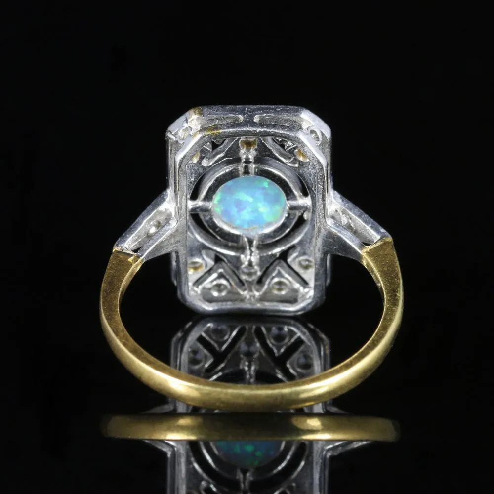 Opal Paste Ring 18Ct Gold On Silver