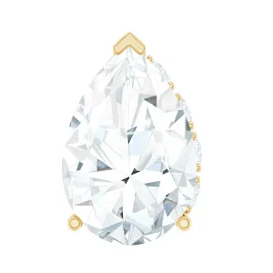 Pear Shape Diamond Solitaire Tragus Earring