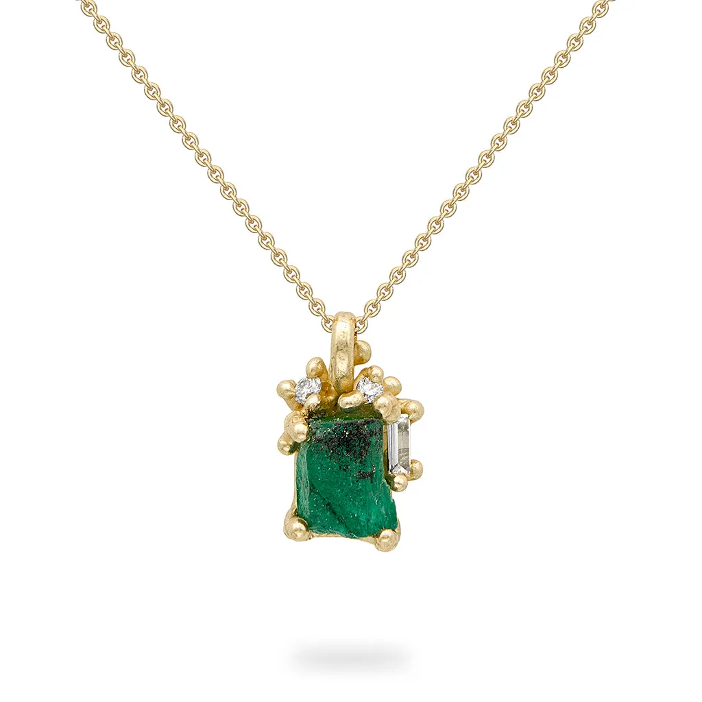 Raw Emerald Necklace