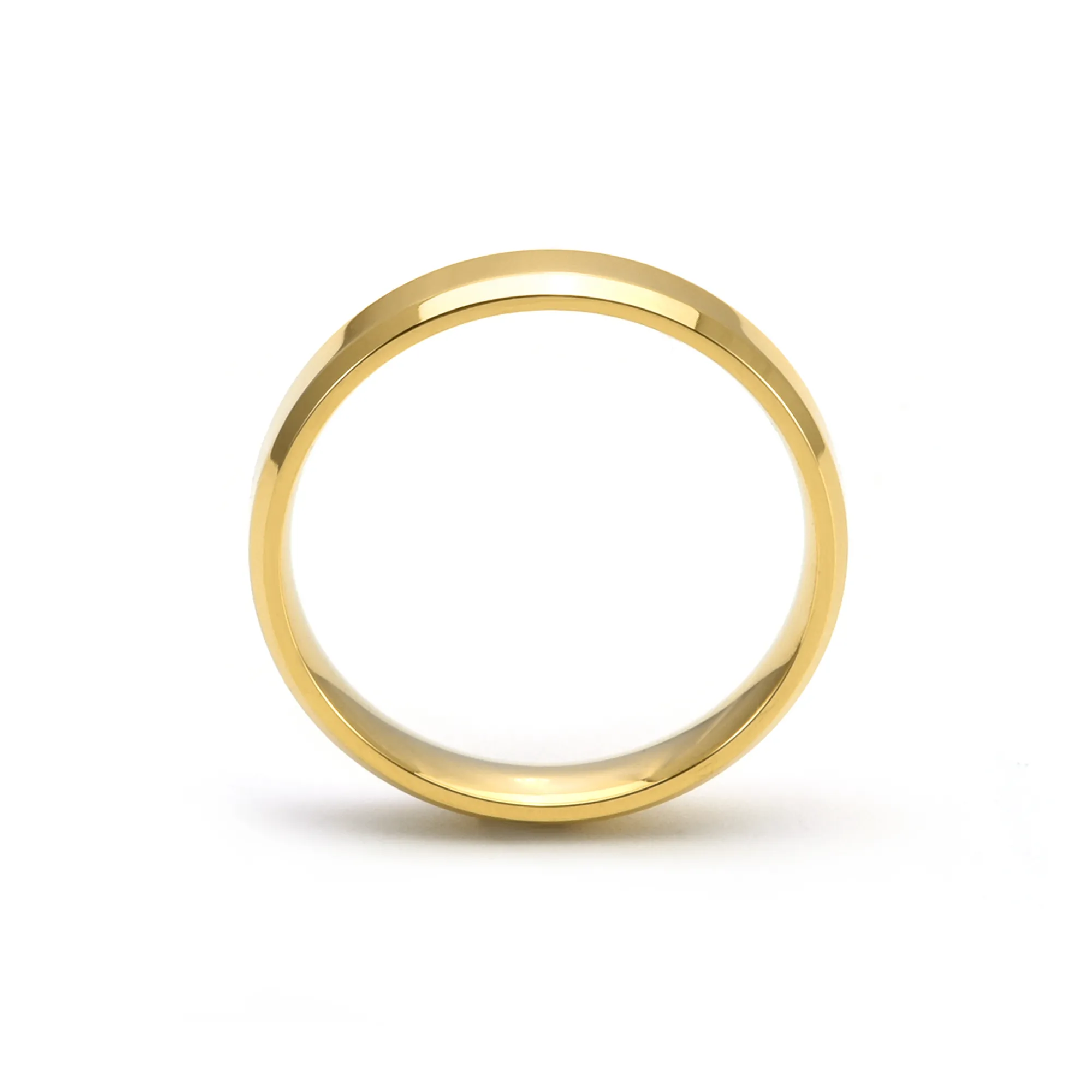 RG401G B.Tiff Gold Plated High Polish Beveled Edge Ring