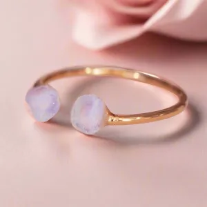 Rose Gold Little Raw Opal Ring