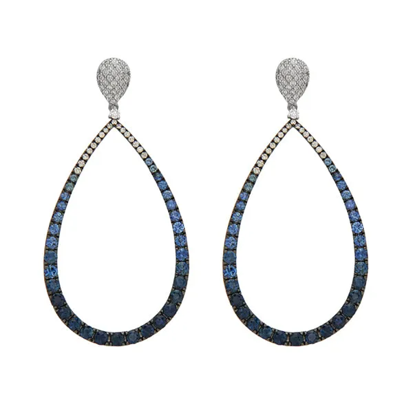 Sapphire & Diamond Ombre Earrings