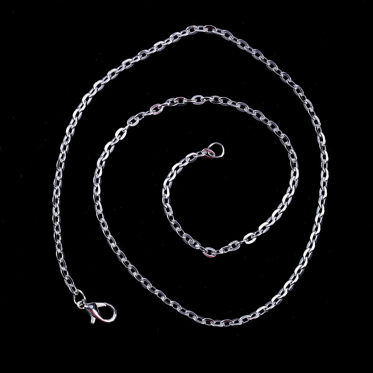 Silver 18inch Necklace Cable Chain 4x2.5mm 501x