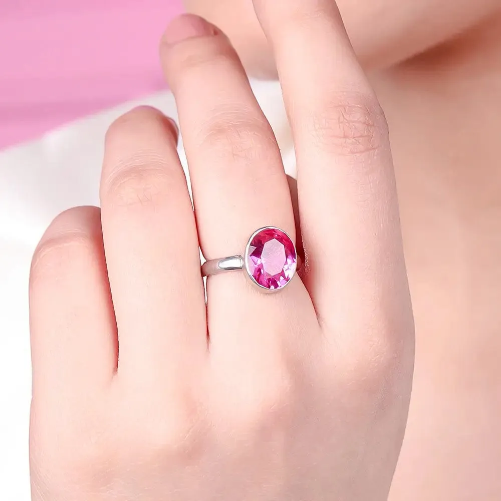 SILVER 92.5 Pink RING