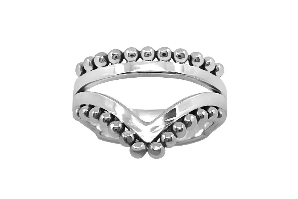 Silver Peakdot Ring