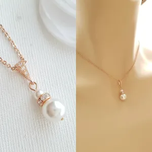 Single Pearl Necklace- Ava