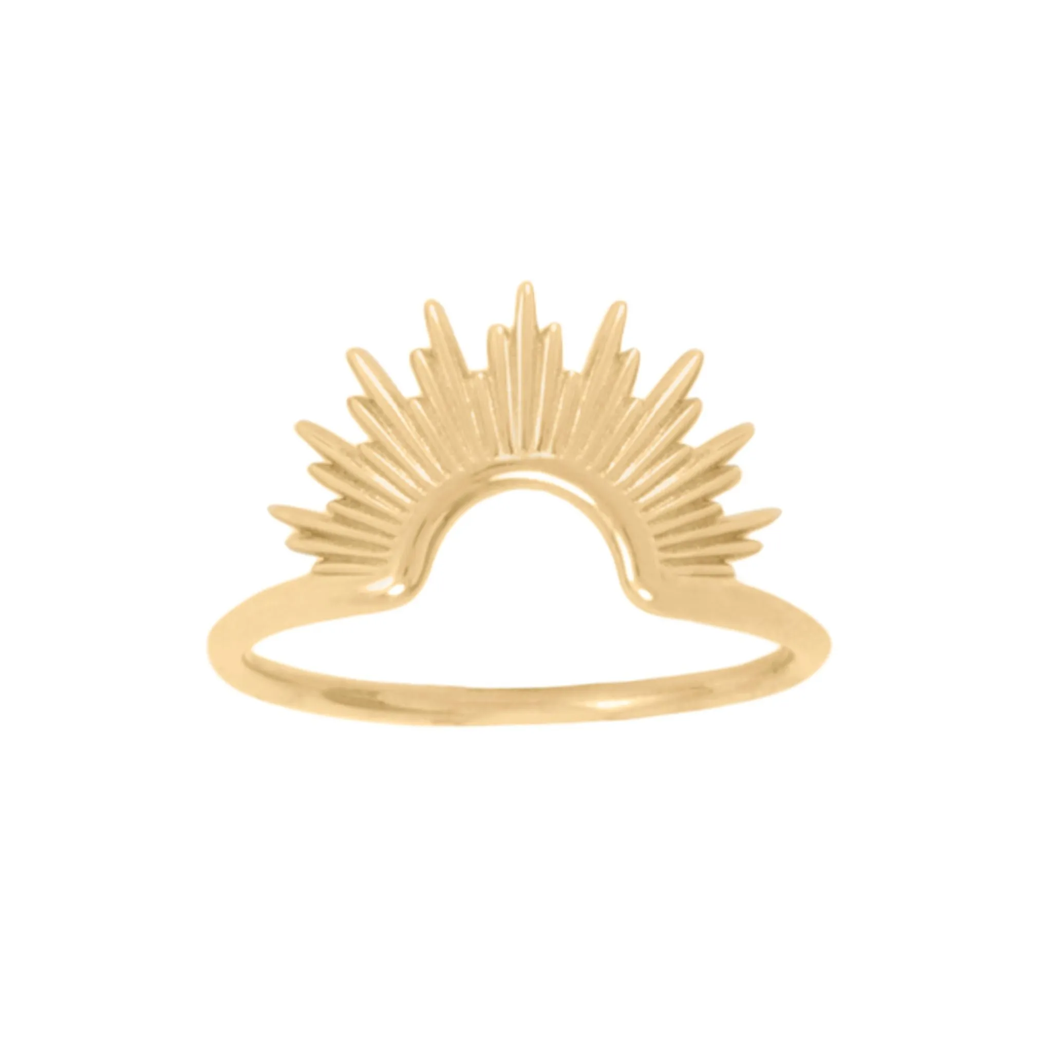 Solid Gold Opal Sunburst Ring Set