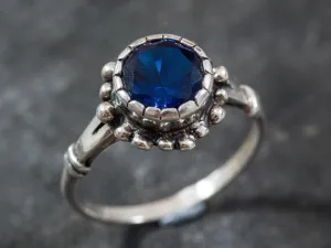 Solitaire Sapphire Ring - Royal Blue Ring, Vintage Sapphire Ring