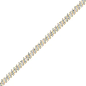 Sparkling Diamond Ripple Bracelet