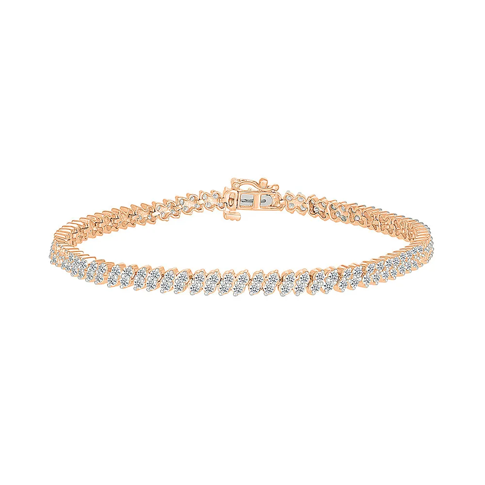 Sparkling Diamond Ripple Bracelet