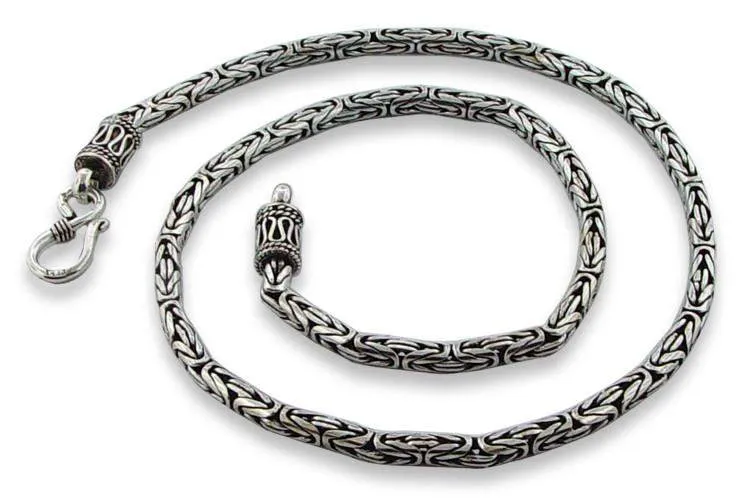 Sterling Silver Byzantine Chain Necklace