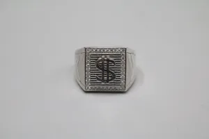 Sterling Silver Dollar Symbol Ring (Size 10)