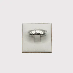 Sterling Silver Rounded Hammered Ring