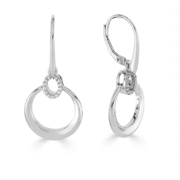 Sterling Silver White Sapphire Dangle Earrings