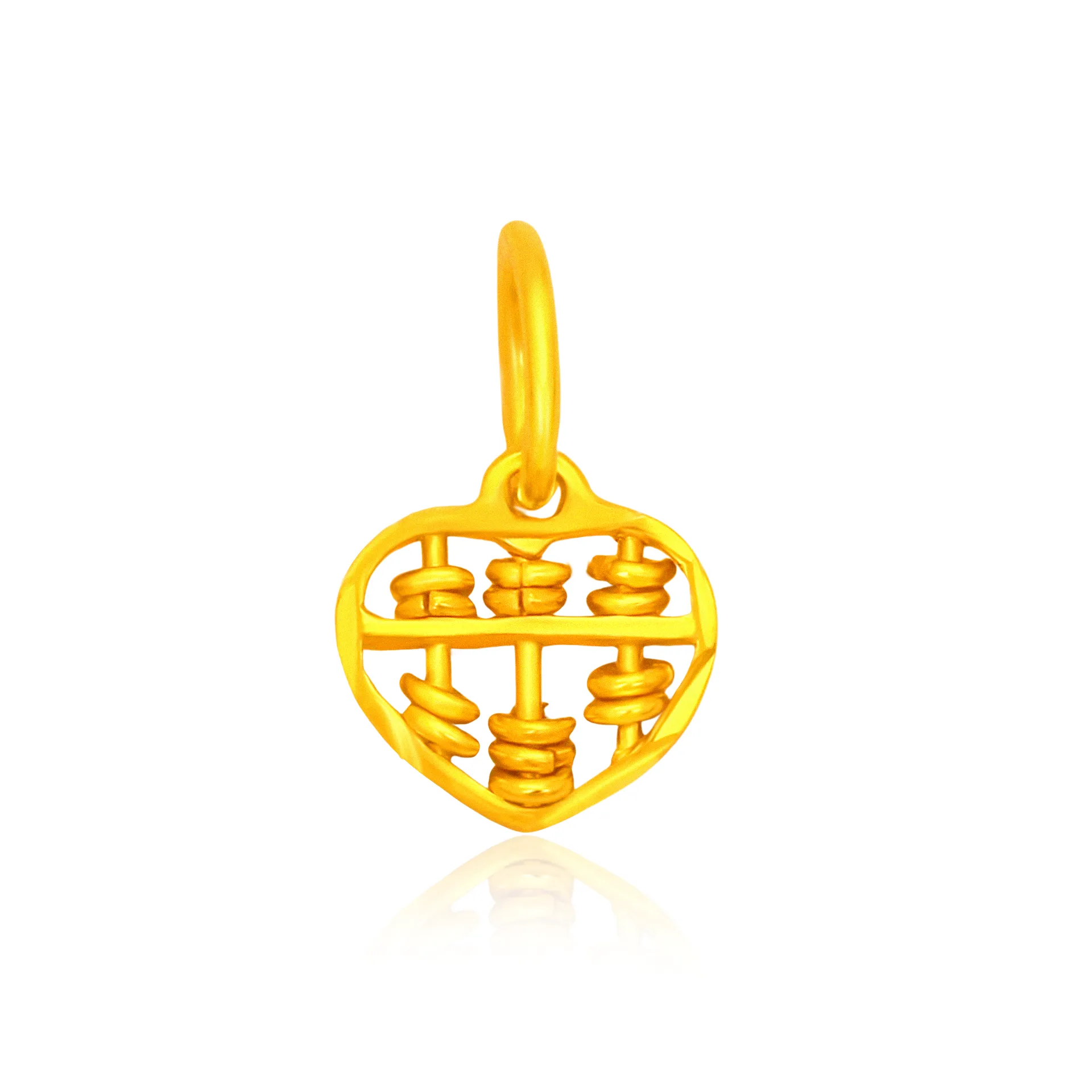 TAKA Jewellery 916 Gold Pendant Heart Abacus