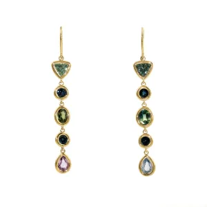 The Estelle Sapphire Earrings x 14K