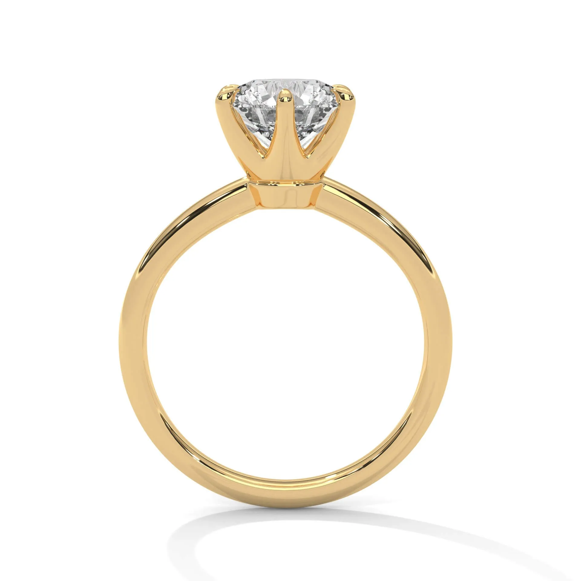 Tifaro 2 Carat Solitaire Silver Ring | 22Kt Gold Vermeil