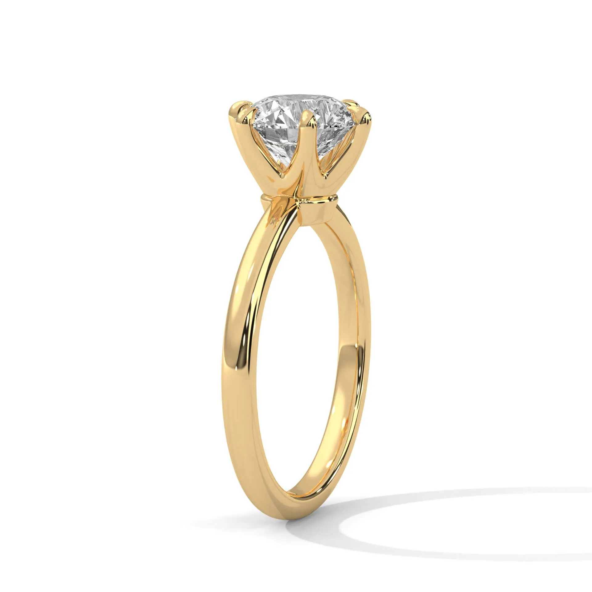 Tifaro 2 Carat Solitaire Silver Ring | 22Kt Gold Vermeil