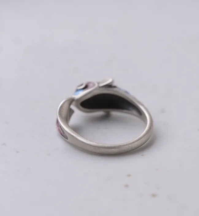 Vintage Silver Ring Engagement Ring Wedding Ring 0011