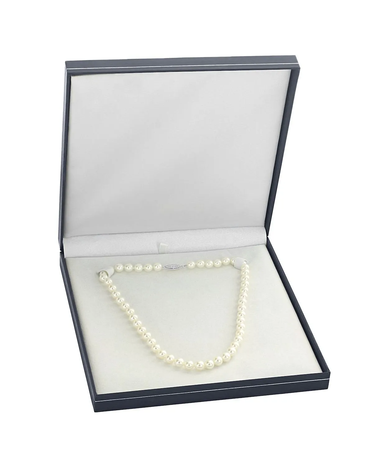 White Japanese Akoya Opera Length Pearl Necklace, 6.5-7.0mm