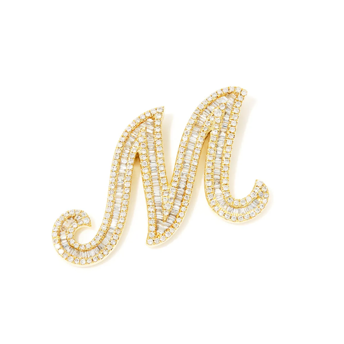 Yellow Gold Baguette Initials - Limited Edition