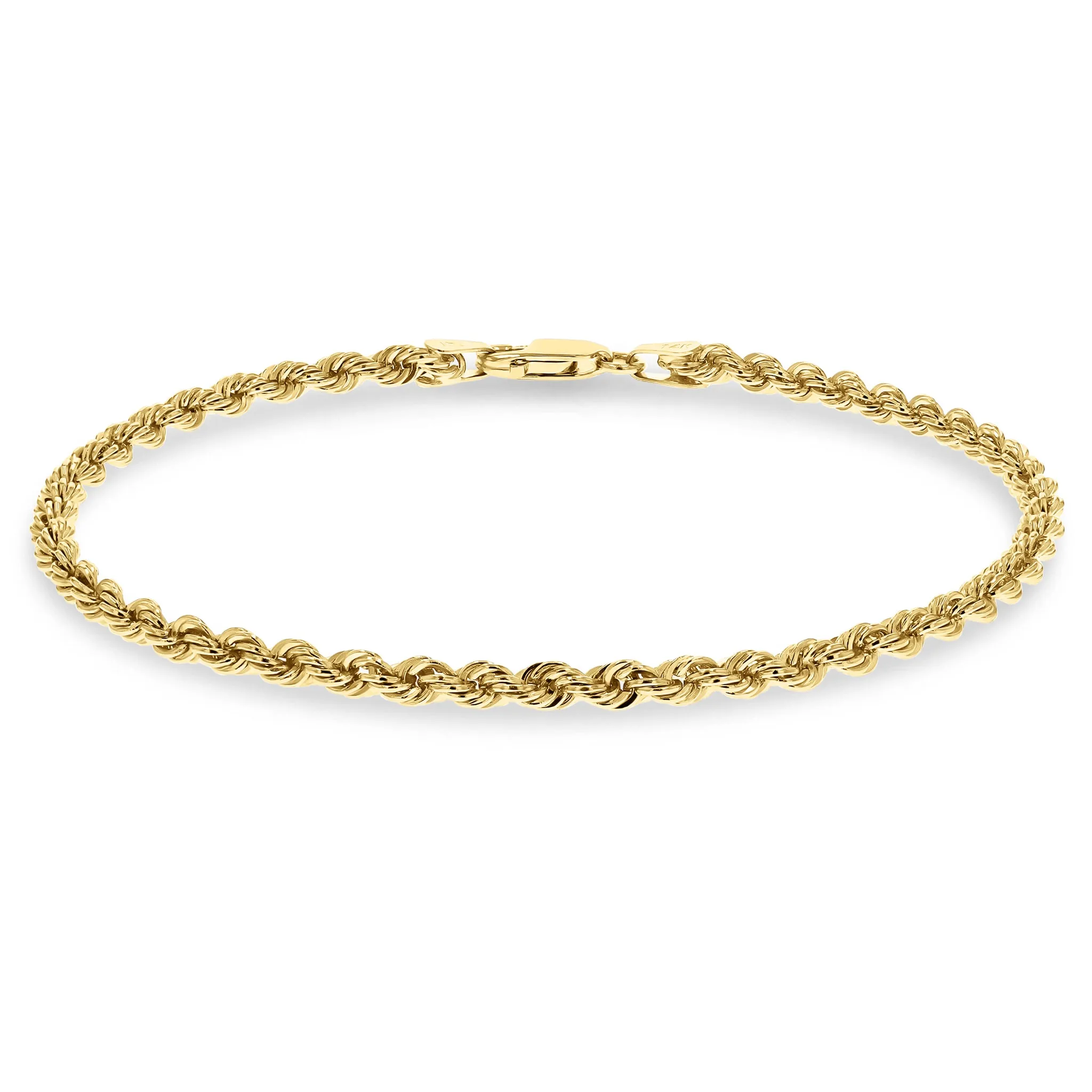 Yellow Gold Rope Chain Bracelet